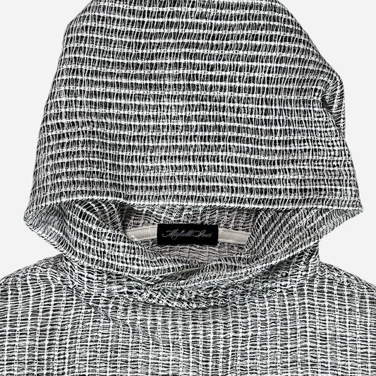 Grid Hoodie- Oversized Net Hoodie