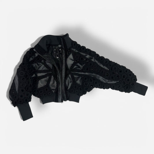 Crocheted Bomber jacket Black