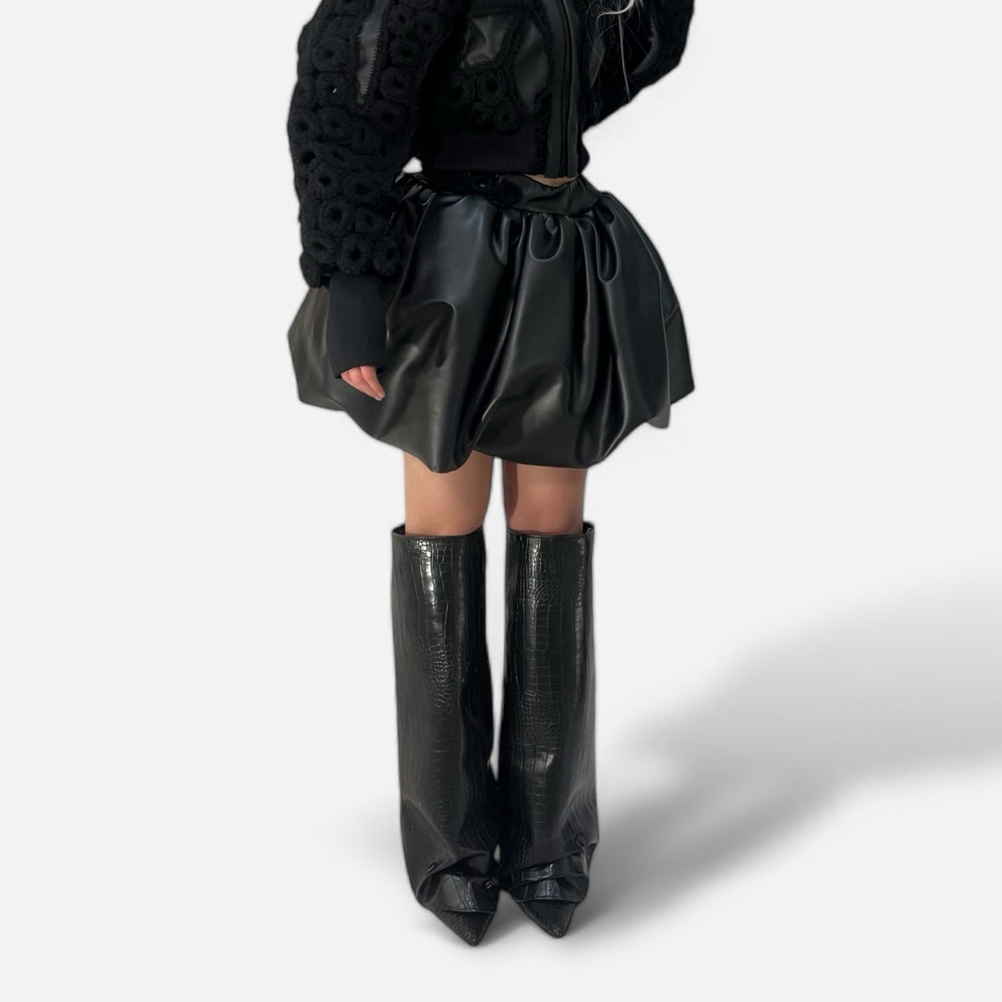 Bubble Leather skirt