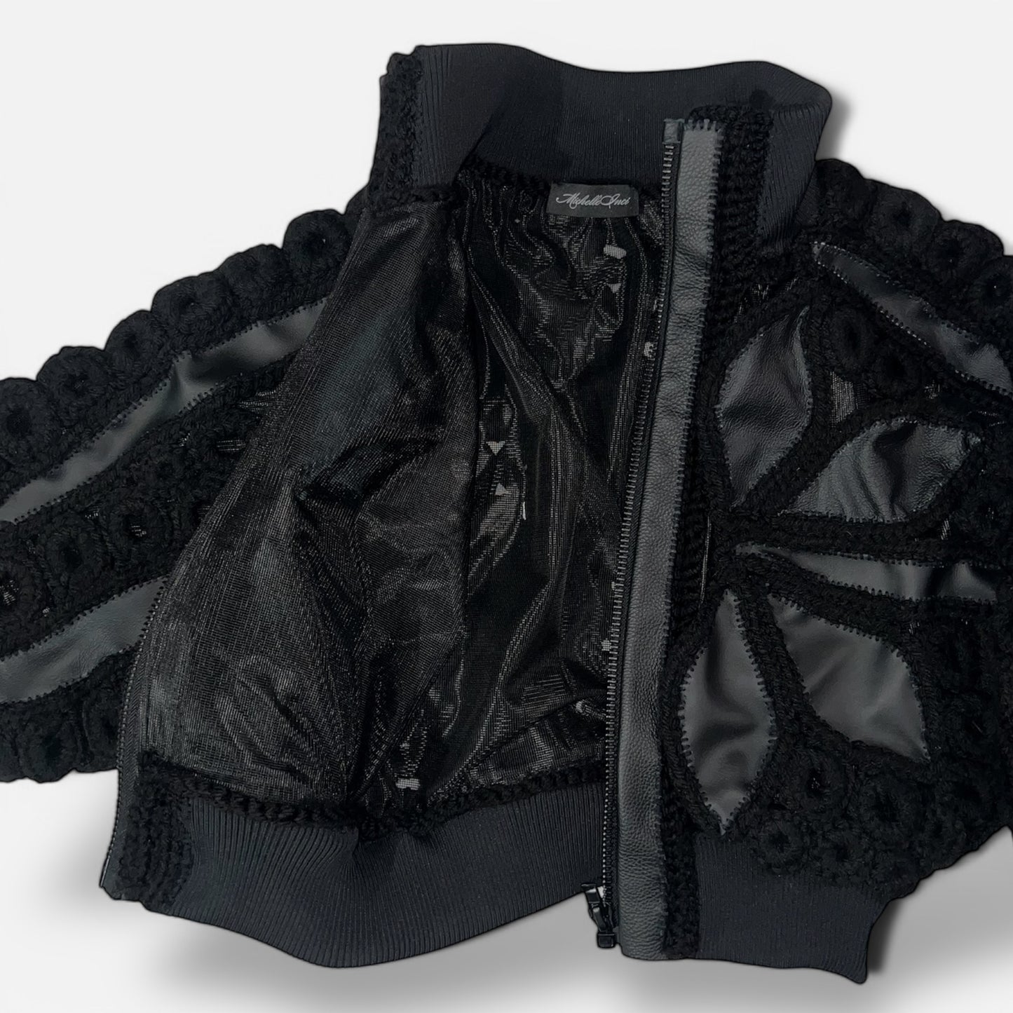 Crocheted Bomber jacket Black