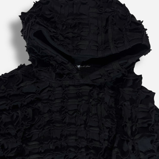 Cropped block hoodie