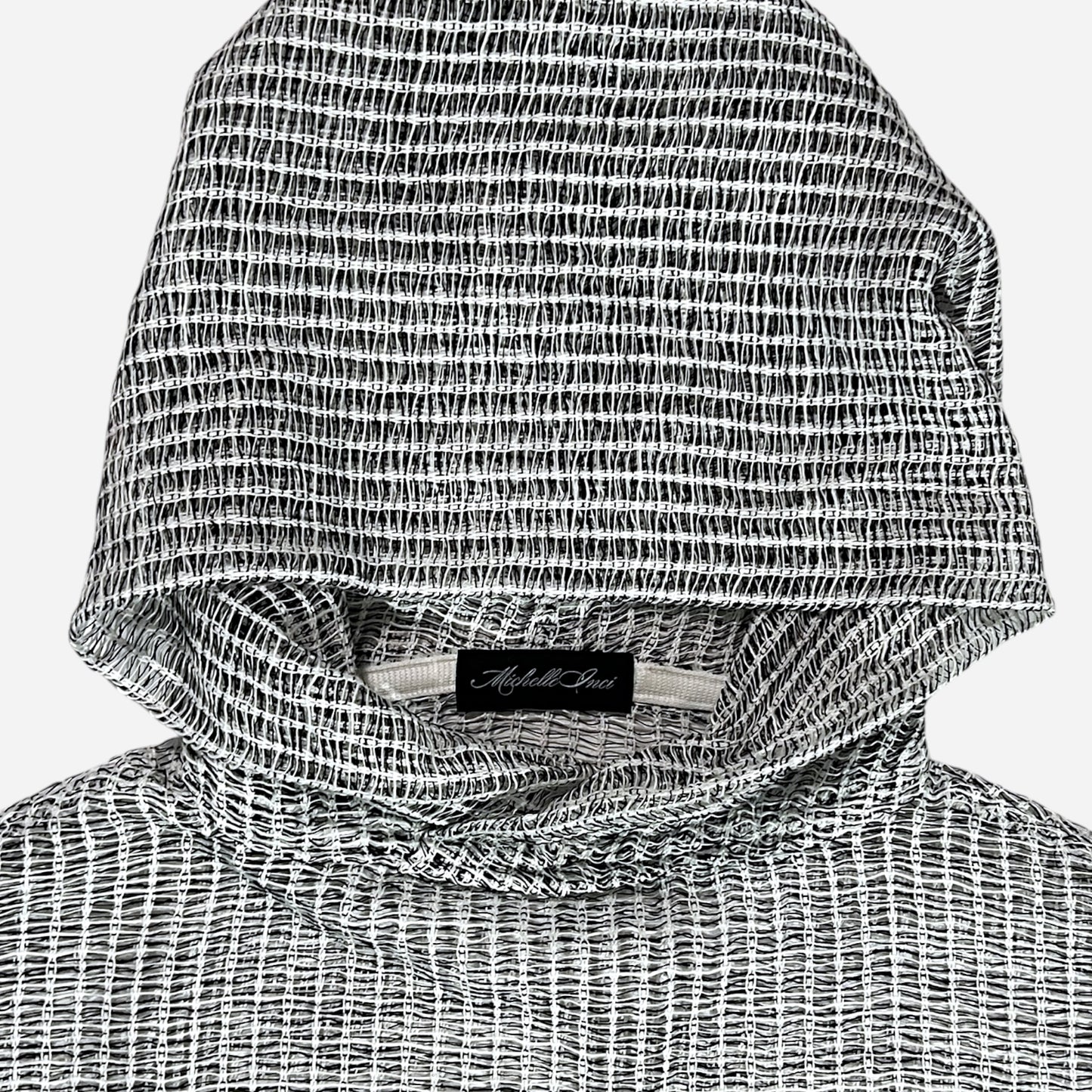 Grid Hoodie- Oversized Net Hoodie