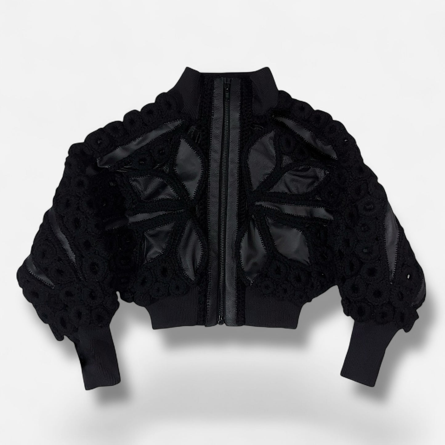 Crocheted Bomber jacket Black
