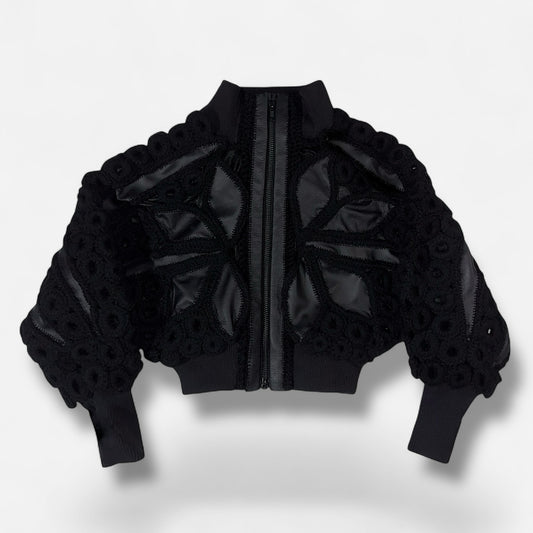 Crocheted Bomber jacket Black